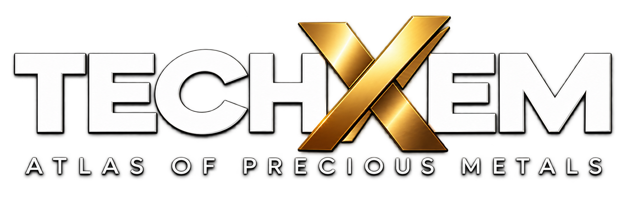 Premium Gold X Logo with Metallic Tagline