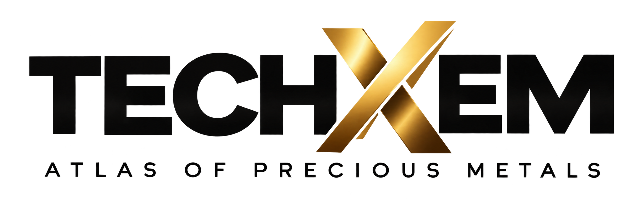 TECHXEM Metallic Gold X Logo