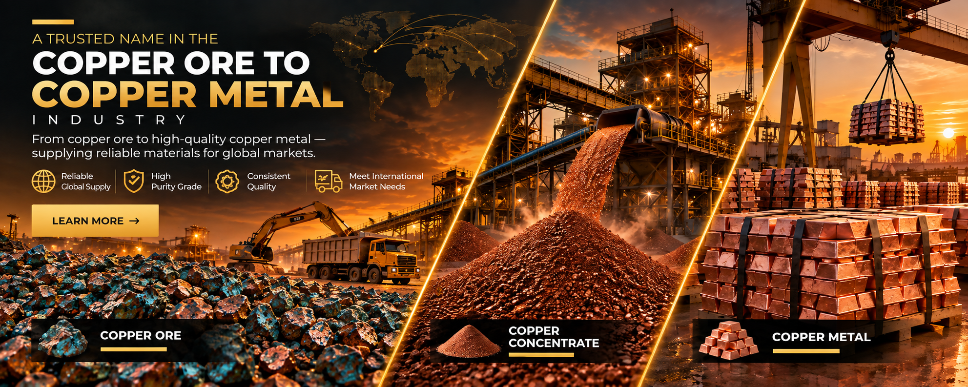 Copper Ore to Metal Supply Chain